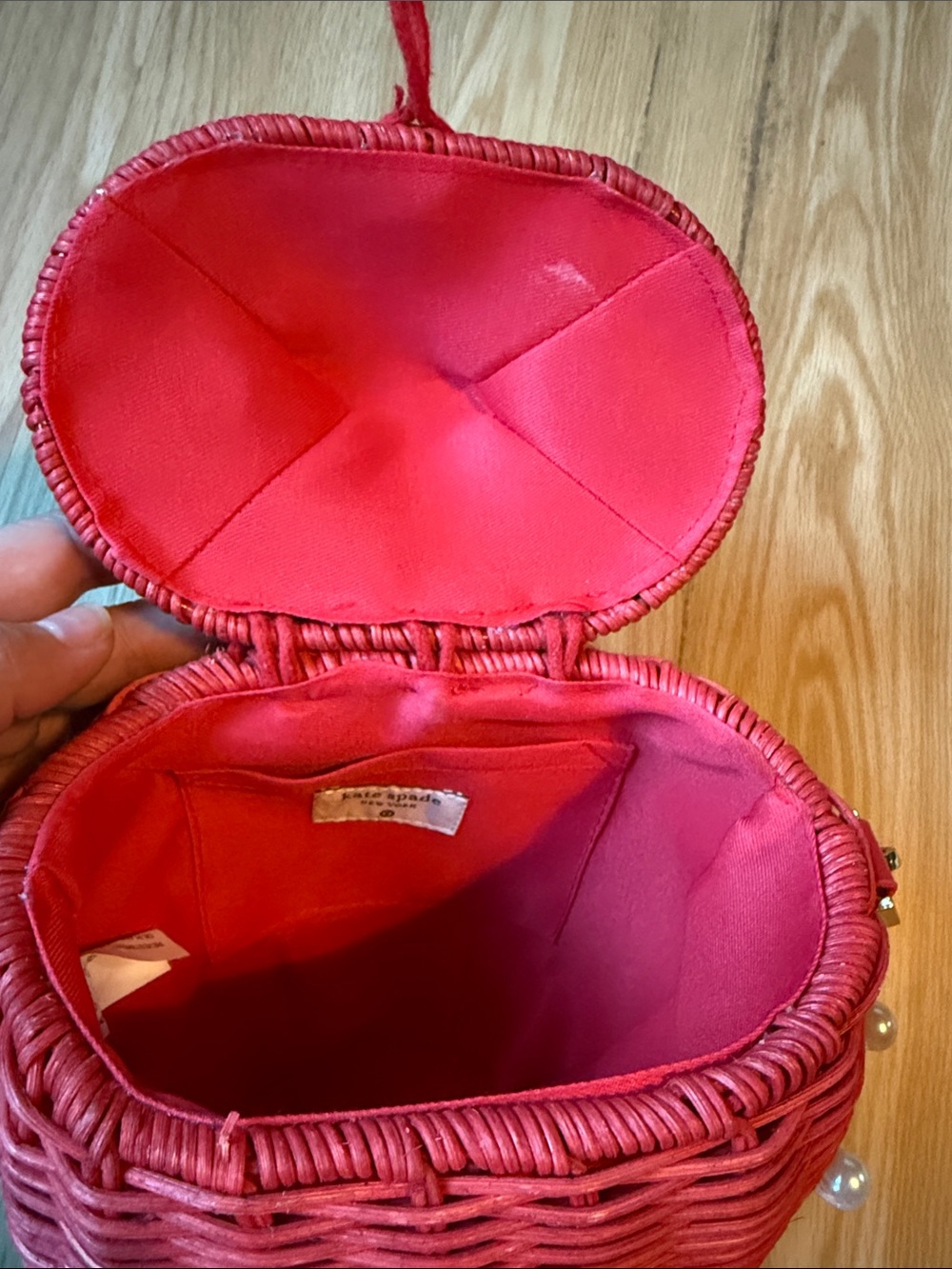 Kate Spade x Target Strawberry Mini Wicker Bag - Picture 5 of 6